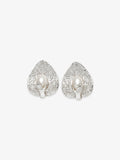 Pair of Fairyokai Dew Catching Leaf Palm Earrings — main product shot on clean background