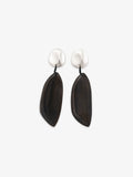Pair of Fairyokai Quiet Leaf Silver Disc Earrings — main product shot on clean background
