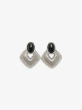 Pair of Fairyokai Silent Order Black Agate Earrings — main product shot on clean background