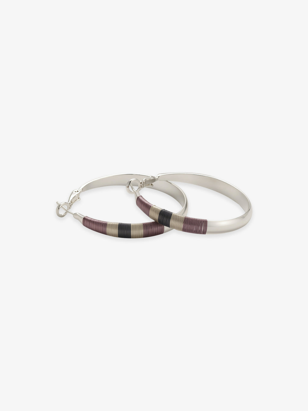 Pair of Fairyokai Three Color Thread Hoop Earrings — main product shot on clean background