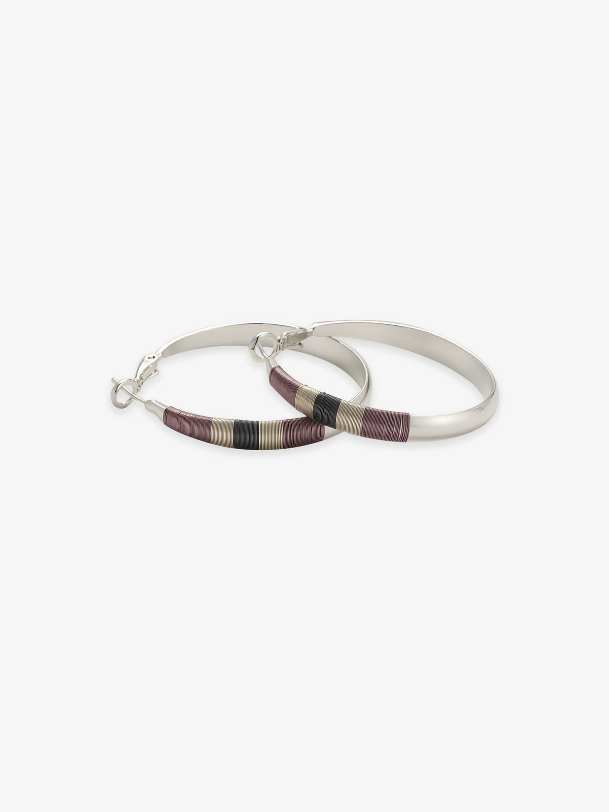 Pair of Fairyokai Three Color Thread Hoop Earrings — main product shot on clean background