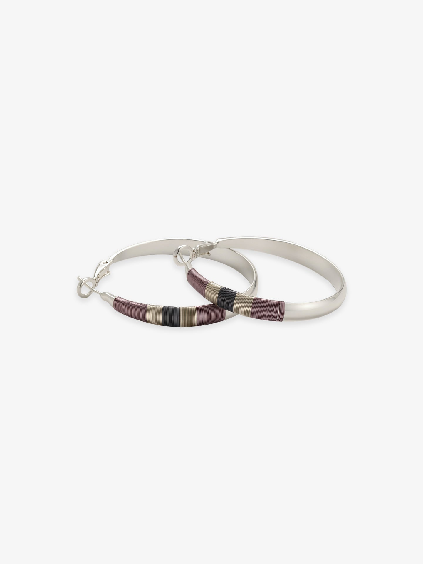 Pair of Fairyokai Three Color Thread Hoop Earrings — main product shot on clean background