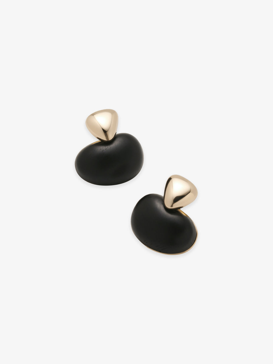 Pair of Fairyokai Tranquil Ebony Stream Stone Earrings — main product shot on clean background